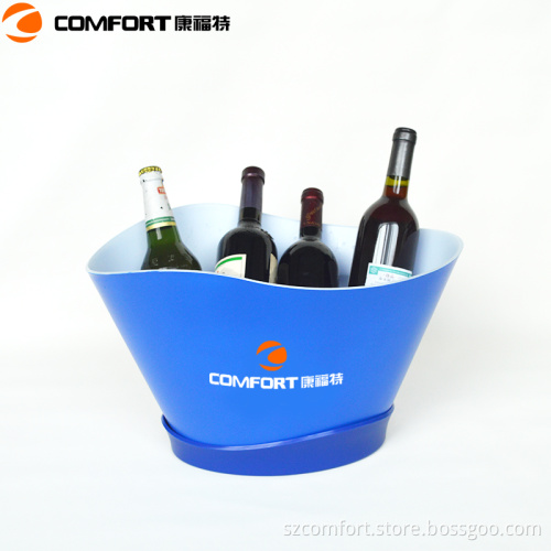 LED ice bucket for champagne 12L plastic illuminated party cooler